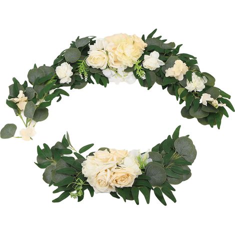 Kit guirlande fleurs artificielles déco arc mariage réception cérémonie panneaux décoration 18051-XBS (1/5)