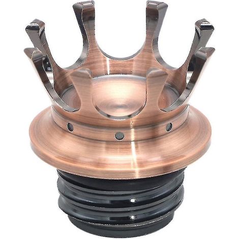 Bouchon de réservoir d'essence style couronne royale pour Sportster Softail, bronze (1/5)
