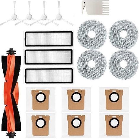 Pièces de rechange pour aspirateur robot Xiaomi X20+/X20 Plus : brosse principale, brosse latérale, filtre, sac à poussière (1/5)