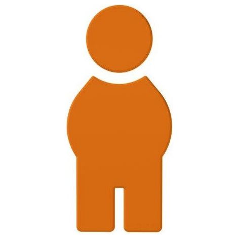 Symbole Homme SERIE 801 autocollant. Polyamid orange