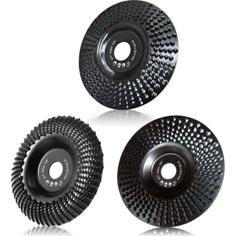 Disco abrasivo per legno da 125 mm, set di 3 dischi abrasivi per sagomatura, levigatura e taglio. Mole per smerigliatrice angolare -Crezuo
