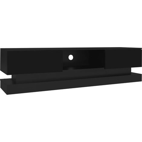 ELVMI TV-Lowboard mit 2 Schubladen, LED mit App-Steuerung und Kabelmanagement, für Wohnzimmer, 160 × 35 × 40.5 cm (1/5)