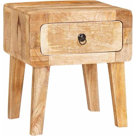 Beistelltisch Braun 40 x 32 x 46 cm Massivholz Mango