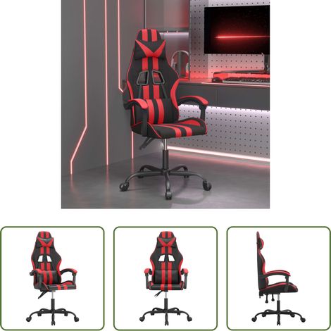 Gamingstuhl Kunstleder - Gaming-Stuhl Schwarz und Rot Kunstleder (1/5)