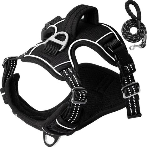 Pettorina antistrappo per cani - Pettorina di sicurezza, leggermente imbottita, per cani di piccola, media e grande taglia, pettorina da petto (taglia S) (1/4)
