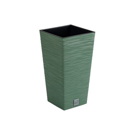 Macetero FURU con depósito 14L, 29x29x55cm  - Verde tierra