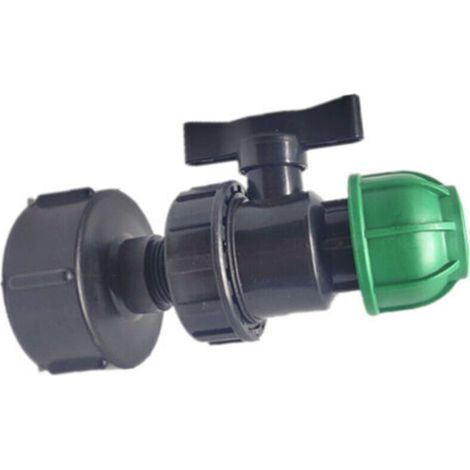 IBC - Portable Ton Barrel Accessoires Joint de tuyau de jardin Adaptateur de joint de tuyau en PE sûr et durable pour les connecteurs d'eau de maison et de jardin Generic (sortie 20 de la vanne de fi (1/2)