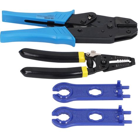 Kit de Pince à Corder Solaire Multifonction avec Clé et Connecteurs, Accessoires pour Éoliennes et Panneaux Photovoltaïques (1/5)