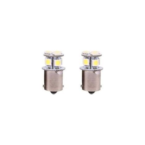Convient pour 2 ampoules de frein de voiture LED blanches BA15S R5W 1156 5050 8SMD (1/2)