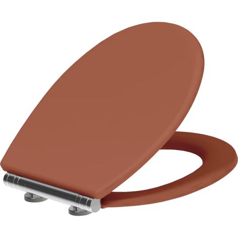 Abattant bois compressé avec frein de chute BEMIS Click & Clean Classic Terracotta (1/4)