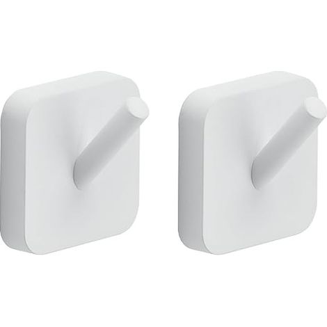 GEDY Coppia Ganci Appendiabiti Tonga Bianco (1/4)