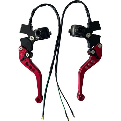 Dual drum brake assembly for ZJ125 motorcycle, brake cut-off handle, CNC machined handle, extended brake lever (1/5)