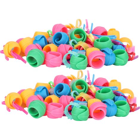 100 anneaux de canette en silicone, clips de récupération de canette, clips de canette en plastique pour empêcher les fils de tomber, clips de fixation de canette (1/5)