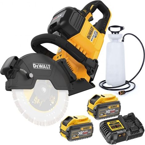 Dewalt DCS691X2 54v XR Flexvolt Cut Off Saw 230mm Wireless 2x 9ah + Water Bottle (1/5)