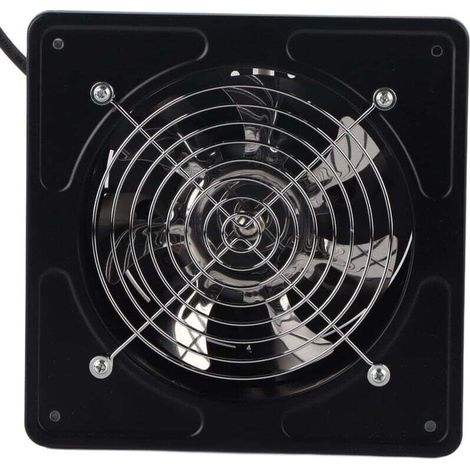 6" Ventilateur Extracteur D'air Diamètre du Trou de Perçage 150mm Extracteur D'air 40W Ventilateur D'extraction Mural Pour Cuisine Salle de Bain(Black)