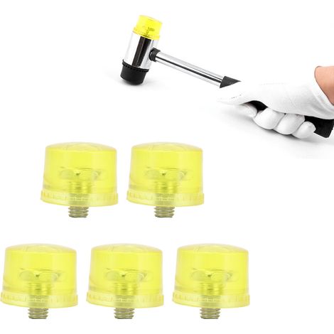 Embouts de marteau d'installation en caoutchouc cinq en un et accessoires, embouts de marteau en caoutchouc jaune Φ30 mm (1/5)