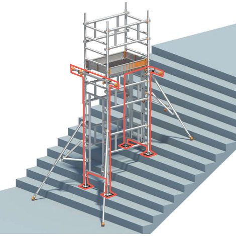 Layher SoloTower Erweiterung Treppen-Kit Typ2 mit 2 Durchgängen (1/3)