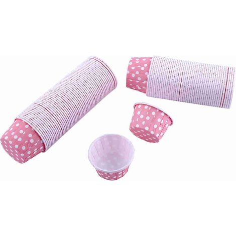 Generic Boîtes à Cupcakes, Boîtes à Muffins, Lumière Résistante à l'odeur. Gardez la Cuisine en sécurité pour un Usage Quotidien (pois roses) (1/5)