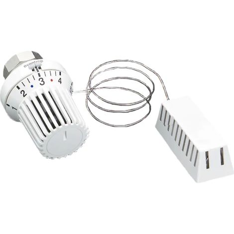 OVENTROP Termostato Uni XH M 30 x 1,5, 7-28 C, 0  1-5, sensor remoto 2 m, blanco, 1011565