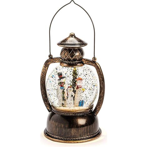 Lanterne Boule à LED Famille de Bonshommes de Neige Verre 0.3 W Blanc (1/2)