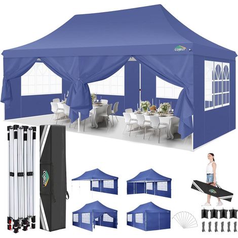 Faltpavillon 3x6m mit 6 Seitenwänden, wasserdicht, stabil, Anti-UV (1/5)