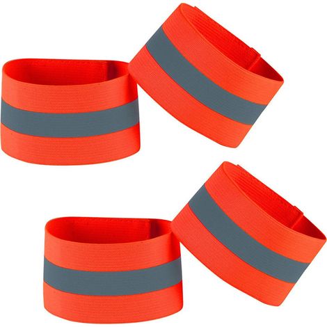 Bandes Réfléchissantes - Haute Visibilité - Pour Bras Cheville Poignet Jambe - Sécurité Course Marche Cyclisme - Lot de 2 (1/5)