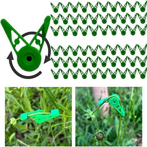 Pinces à plantes réglables à 360°, pinces d'entraînement à faible stress, pinces à plantes et changement de direction de croissance (vertes) (1/4)