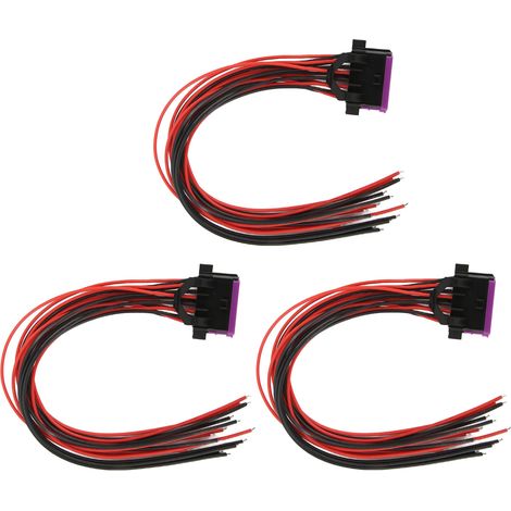 Lot de 3 câbles rallonge diagnostic OBD2 femelle 16 broches J1962 OBDII 30 cm pour véhicule connecteur adaptateur (1/5)