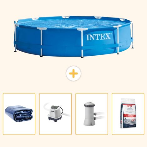 Intex Piscine Tubulaire Ronde - 366x76 cm - 5-pièces  SCB54 (1/5)