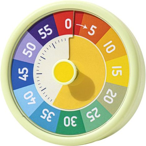 Visueller Timer für Kinder Countdown-Timer 60 Minuten visueller Schreibtisch Kinder Zeitmanagement-Tools für Klassenzimmer Schule Büro Küche grün (1/5)