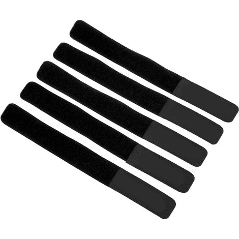 5 Sangles de Pompe à Vélo DUUTI Bandes de Fixation Rack Réglables Réutilisables pour Rangement et Transport Noir (1/5)