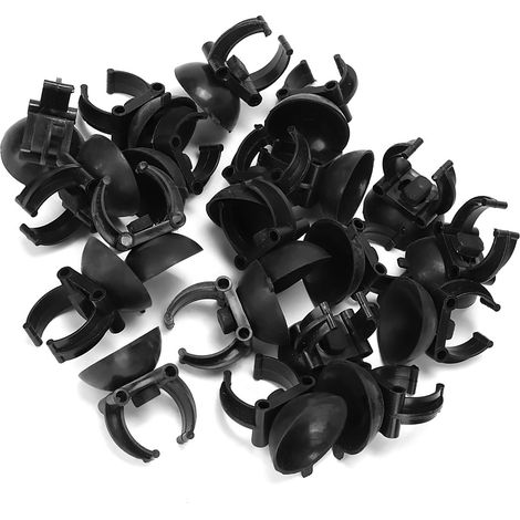Lot de 20 pinces pour tiges chauffantes d'aquarium, support à ventouse pour tuyau d'air en PVC (1/5)
