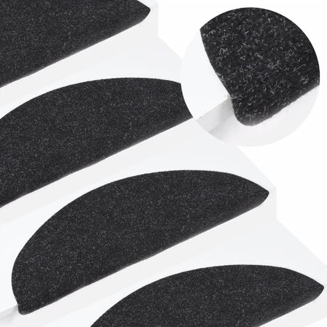 Tapis d'escalier auto-adhésifs 10 pcs Marchette Escalier Tapis de marche anthracite 56x17x3 cm 73286 (1/5)