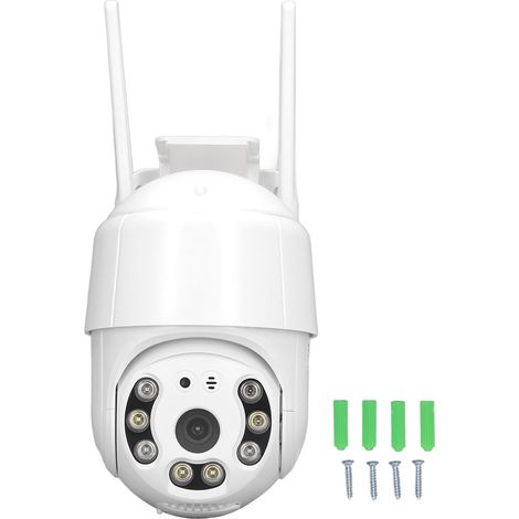 Caméra de sécurité extérieure WiFi HD 1080P, angle réglable, intercom bidirectionnel, étanche, pour protection domestique CCTV. (1/5)