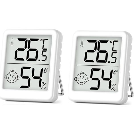 Lot de 2 Thermomètres Hygromètres Numériques Haute Précision – Moniteurs de Température et d’Humidité pour Intérieur (1/5)