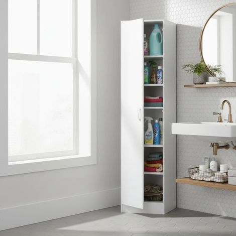 colonna multiuso 5 ripiani bellahome bianco 40x36x187 cm (1/3)
