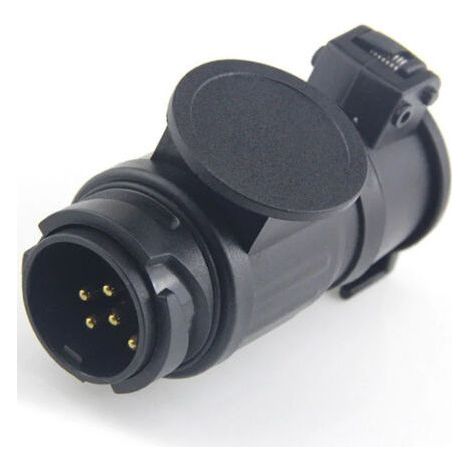 Adaptateur 13P vers 7P pour remorque – Connecteur étanche pour prise caravane – Installation facile – Compatible avec les remorques et les camping-cars (1/5)