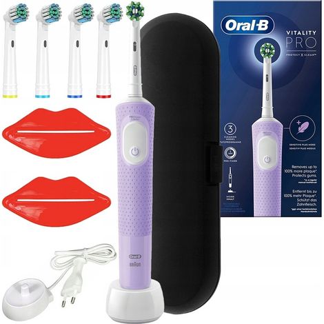 ORAL-B VITALITY PRO D103 LILA ELEKTRISCHE ZAHNBÜRSTE + ZUBEHÖR