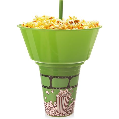 Vaso y bol verde para palomitas de maíz de 500 ml (1/5)
