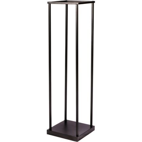 Range bûches pour intérieur en métal noir 31.5x31.5x115cm (1/3)