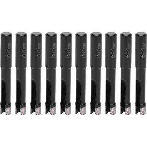 10 morceaux foret diamanté 10mm pour ouverture marbre perceuse à main accessoires (1/5)