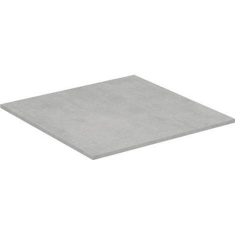 Idéal Plaque d'adaptation standard en bois pour armoire basse de console 500 mm, sans découpe, Coloris: Décor de pierre - U8412FX