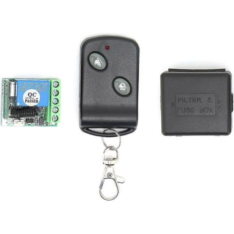 Télécommande AKHD2 à deux boutons avec lumière et signal portable, apprentissage puissant, interrupteur de contrôle sans fil FO (1/5)