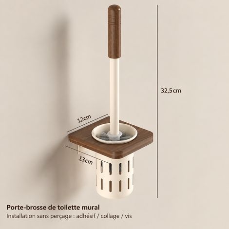 Porte-brosse WC avec égouttoir style Maillard mural pour salle de bain 1 kg – Livraison gratuite