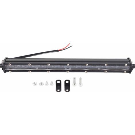 Barre LED droite 6D 24V Aluminium Verre Organique Éclairage Auxiliaire SUV Camion Moto 14 Pouces 120W (1/5)