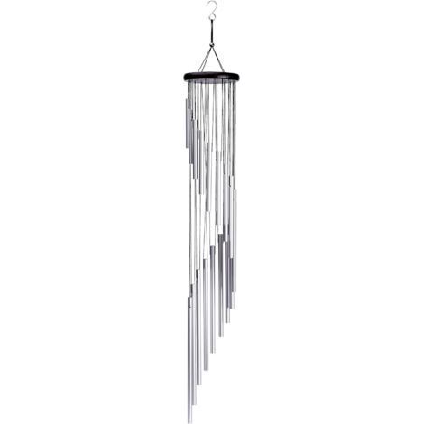 Metal Wind Chime, Garden, Patio or Porch Decoration, Christmas Gift (Silver) (1/4)