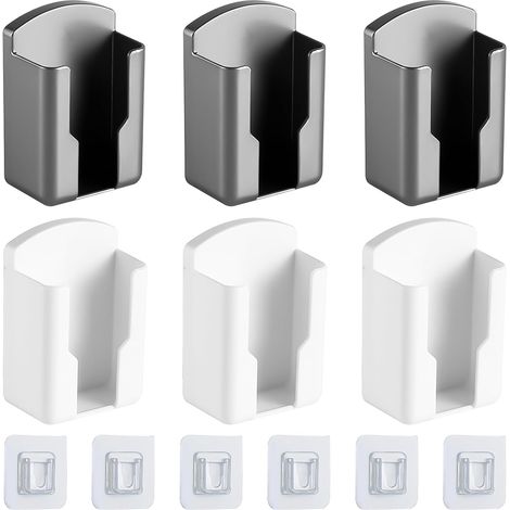 6-teiliges Set Wandhalterungen für Fernbedienungen, selbstklebende Wandhalterungen für Fernbedienungen, Wandhalterungen für Fernbedienungen aus Kunststoff (2 Farben) (1/5)