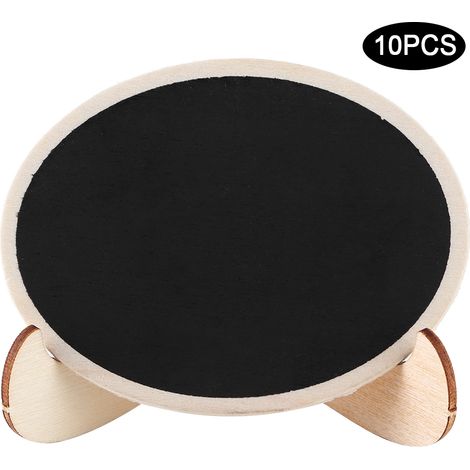 Lot de 10 mini tableaux noirs en bois MDF et pin, tableau message déco artisanat pour décoration mariage et bureau (1/5)
