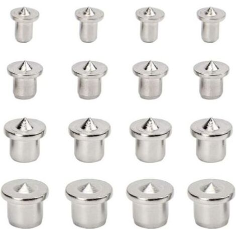 16 pièces Alignement de Bois Pointe Centrage de Goujon Outil de Centrage de Goujon pour le Travail du Bois au Centre de la Goupille, 6 mm 8 mm 10 mm 12 mm (Solide) (1/5)