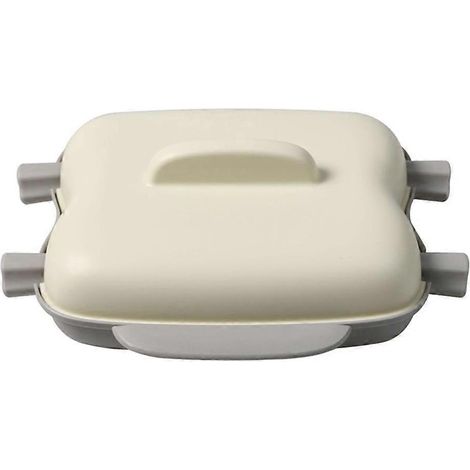 Boîte à maïs vapeur pour four à micro-ondes, ustensile de cuisine, boîte à maïs, boîte à maïs vapeur pour four à micro-ondes, blanc crémeux (1/4)